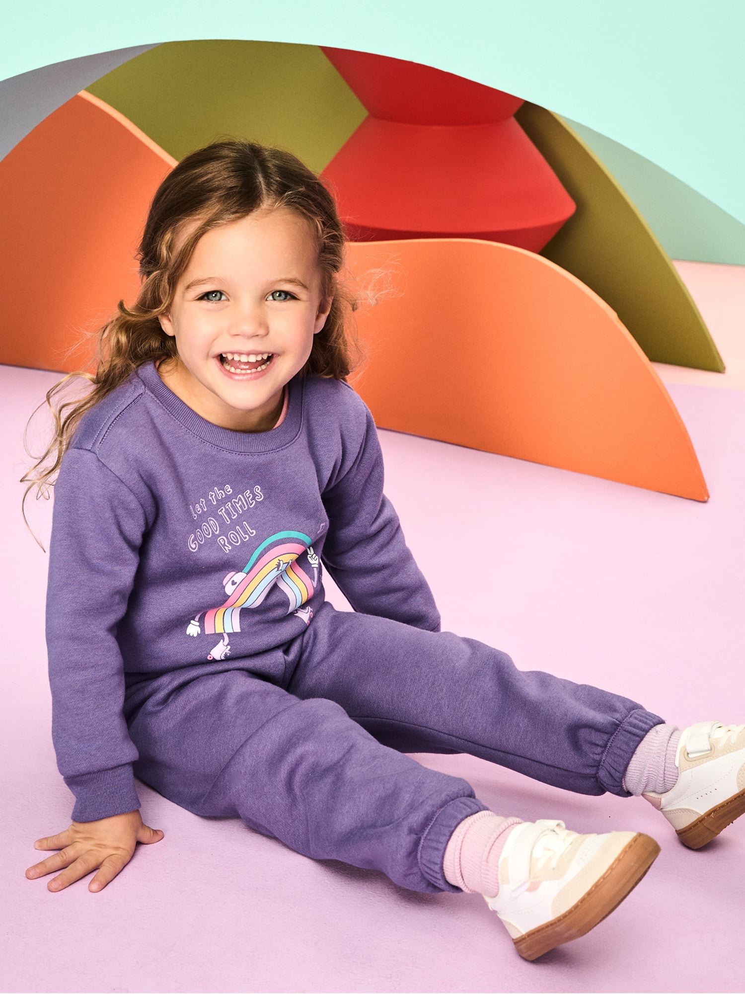 Garanimals Baby & Toddler Girl Outfit Set, 2-Piece Fleece, Sizes 0-6T