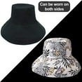 thumbnail image 3 of Sombrero de pesca de doble cara para mujer, gorro protector solar de verano para exteriores, 56-58cm de circunferencia, 3 of 5