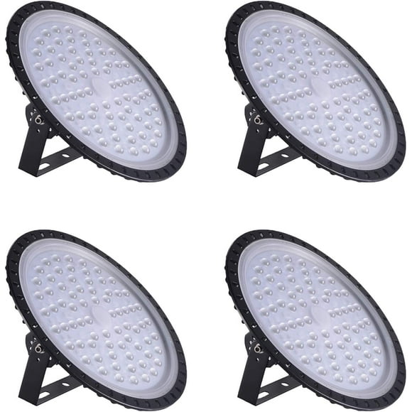 Sararoom 4Packs 50W 110V UFO LED High Bay Light, LED Warehouse Light 5000 Lumen 6500K Daylight White LED Shop Light Commercial Bay Lighting for Factory Garage Workshop