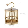 thumbnail image 4 of NICEXMAS Vintage Bird Cage Craft Golden Decorative Bird Cage Adornment for Pet Owners 1Pack, 4 of 7