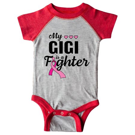 

Inktastic Breast Cancer Awareness My Gigi is a Fighter Gift Baby Boy or Baby Girl Bodysuit