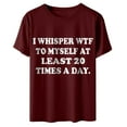 thumbnail image 4 of OAVQHLG3B I Whisper Womens Letter Printed Summer Tops Short Sleeve Loose Fit Crewneck T-shirts Casual Tees Comfy Tunic Blouses, 4 of 6