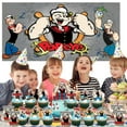 thumbnail image 4 of Popeye Plates Birthday Supplies Decorations Decor Backdrop Banner Cake Topper Fans, 4 of 6
