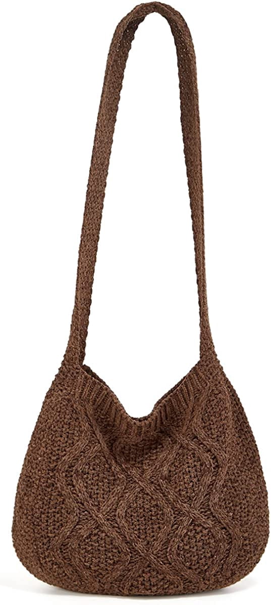 CoCopeaunts Women's Shoulder Handbags Crochet Bags Shoulder Shopping Bag Tote Bag Aesthetic Polyester Tote Cute Tote Bags Daily Use