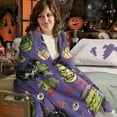 thumbnail image 6 of Halloween Horror Classic Movie Flannel Blanket, It''s Alive Frank-en.Stein Little Monster Throw Blanket Gifts for Kids Men Women, Scary Eyeball Heart Soft Blanket for Bedding Sofa 50 x 60 Inch, 6 of 6