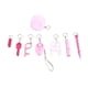 thumbnail image 1 of 8 piezas Juego de llaveros protectores Juego de llaveros de seguridad portátiles y de moda para mujeres y adolescentes Rosa, 1 of 10
