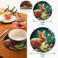 thumbnail image 3 of SKYSONIC 2Pcs Cute Bunny and Easter Eggs Pot Holders Trivets, Cartoon Cotton Thread Weave Trivet Heat Resistant Mats Pot Teapot Protection Table Decorative, 3 of 7