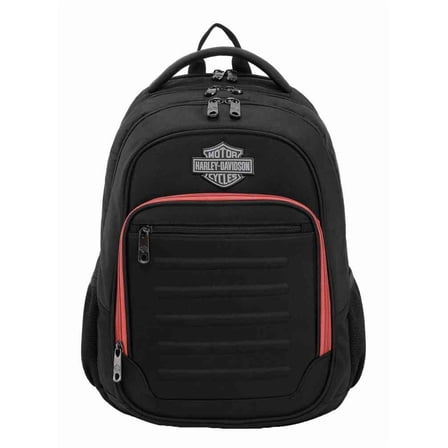 Harley-Davidson Metal Bar & Shield Cruiser Rugged Backpack, Polyester Black, Harley Davidson