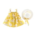 thumbnail image 2 of LSLJS Tout-Petits Enfants Bébés Filles Mignon Été Fleurs Imprimé Robe à Bretelles Jupe Chapeau Ensemble, Princess Dresses, 2 of 6