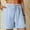 Blue, variant on Summer Saving Clearance AXXD Booty Shorts For Women Cotton Linen Shorts Solid Color Comfortable Elastic Wide Leg Shorts Summer Big Saving for Mother