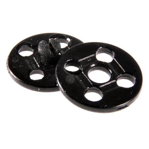 Mibo 12pcs Nylon Resin Sew Through Snap - 4 Hole - 20L(12mm) - Black