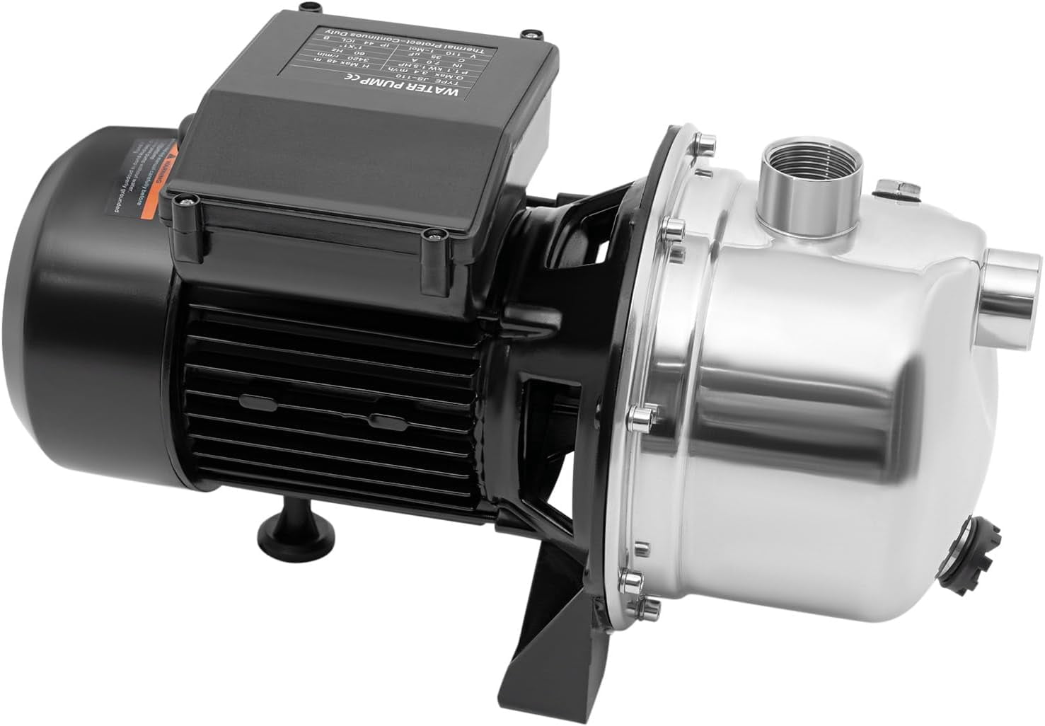1100W Shallow Well Pump, Garden Jet Pump, 1.5 HP 115V, 1200 GPH 157 ft Head, Stainless Steel Sprinkler Booster Jet Pumps for Garden Lawn Irrigation system, Water Transfer