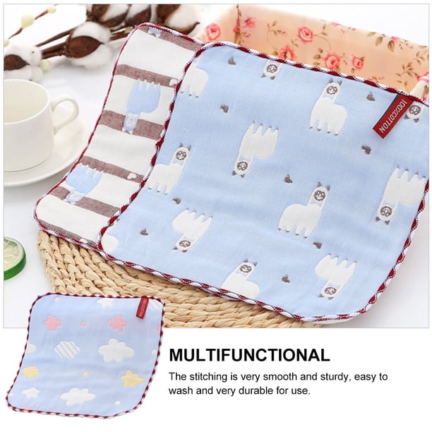 BESTYASH 5Ud Toallas De Puro Para Uso Infantil Toallas Cuadradas Absorbentes Suaves Y Duraderas Multicolor