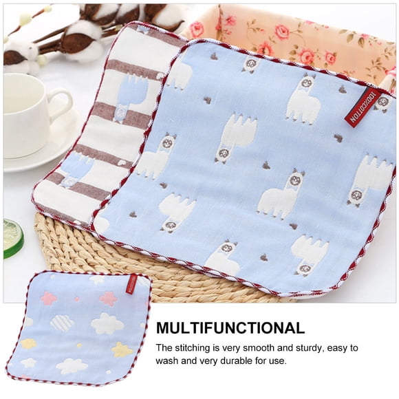 BESTYASH 5Ud Toallas De Puro Para Uso Infantil Toallas Cuadradas Absorbentes Suaves Y Duraderas Multicolor