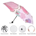 thumbnail image 3 of Kuromi And My Melody Travel Essentials Umbrella Windproof Compact Collapsible Light, Automatic, Strong And Portable, Wind Resistant Folding Small Umbrella for Rain, 3 of 8