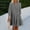 Black, variant on HAOTAGS Women Linen-Cotton Blend Dresses Button Front Placket Short Sleeve Elastic Waist Weekend Pullover Dress Blue Size M