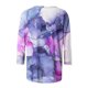 thumbnail image 4 of ICHUANYI Clearance Women's Fashion Easter Printed Loose T-shirt Mid-length 3/4 Sleeves Blouse Round Neck Casual Tops(Purple, XL) ICHUANYI WER2023081000853, 4 of 5