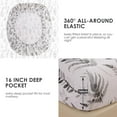 thumbnail image 4 of Floral Printed Sheet Set King Soft Microfiber Botanical Bed Sheets Extra Deep Pocket Pieces, 4 of 8