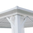 Noble House Gizella Outdoor 10' x 10' Modern Aluminum Hardtop Gazebo, White