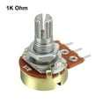 thumbnail image 2 of Uxcell WH148 1K Ohm Variable Resistors Single Turn Carbon Film Taper Potentiometer 1packs, 2 of 5