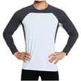 thumbnail image 3 of Jinhomg Men's Thin Athletic Shirts Casual Color Block Workout T-Shirts Big and Tall Comfy Long Sleeve Crew Neck Active Tops Quick Dry Gym Sportswear Sales Today Clearance Gray M, 3 of 6