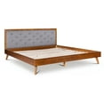 thumbnail image 4 of Linon Payson Platform Bed, Walnut Brown and Gray, King, 4 of 13