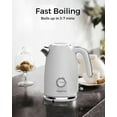 thumbnail image 5 of LONGDEEM Electric Tea Kettle, 1.7L/1500W, Thermometer, Auto Shut-Off, Boil-Dry Protection, White, 5 of 8
