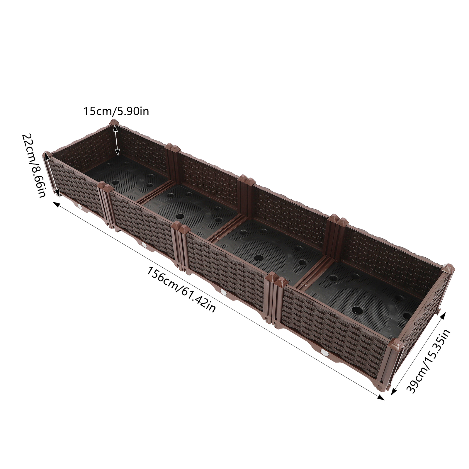 Large Deepened Raised Garden Bed for Outdoor Plants,Greenhouse Planter with Drainage,Garden Boxes for Vegetables&Flowers, Balconies, Decks, Gardens