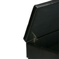 thumbnail image 2 of Simpli Home Dover 36 in.W Square Coffee Table Storage Ottoman in Tanners Brown Faux Leather, 2 of 11