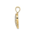 thumbnail image 2 of 14K Two-Tone Yellow and Rhodium Gold Heart Pendant for Women with Faceted Diamond-Cut Design, Love Symbol Charm for Romantic Style and Everyday Fashion Jewelry, 2 of 5