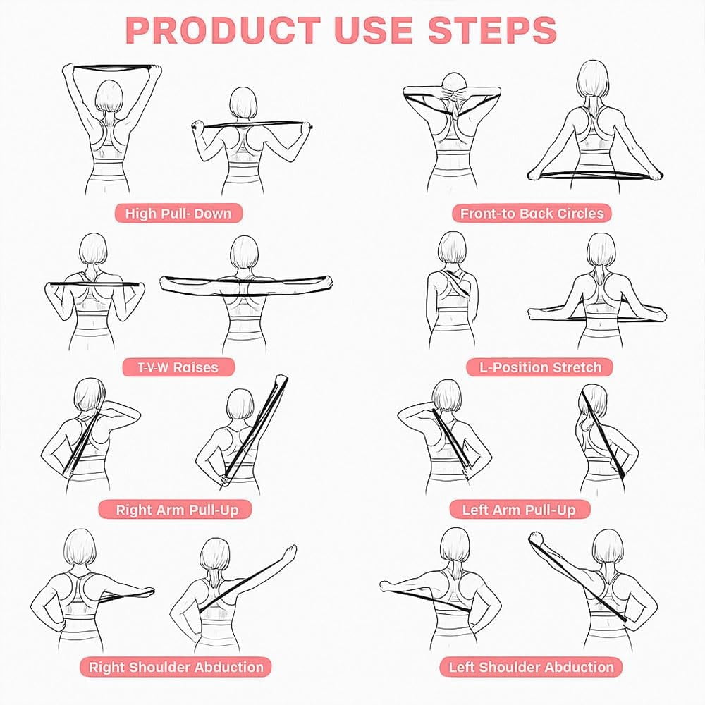 Resistance Bands with Handles,Figure 8 Resistance Band Elastic Fitness Bands Exercise Band for Home Yoga Gym Workout
