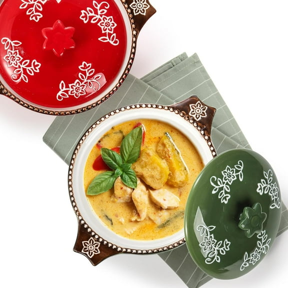 4 Pack Ceramic Soup Bowls with Lid and Double Handles, 22 OZ French Onion Soup Crock for Oven, Mini Casserole Dish Set