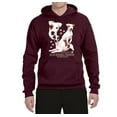 thumbnail image 2 of If It's Not a Jack Russell Terrier It's Just a Dog | Mens Dog Lover Hooded Sweatshirt Graphic Hoodie, Maroon, Small, 2 of 3