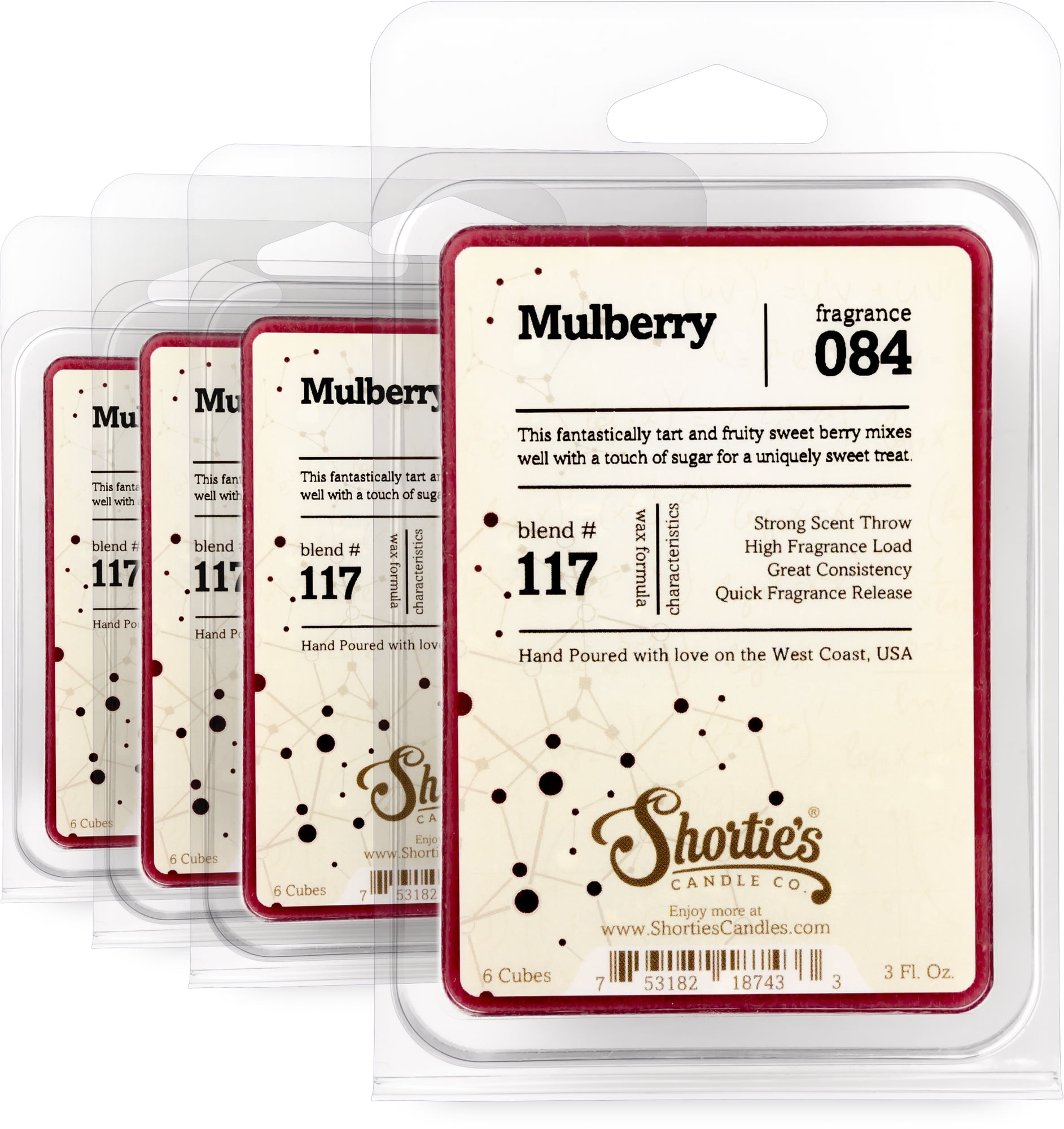 Mulberry Wax Melts Bulk Pack - Highly Scented + Natural Oils - Shortie's Candle Company