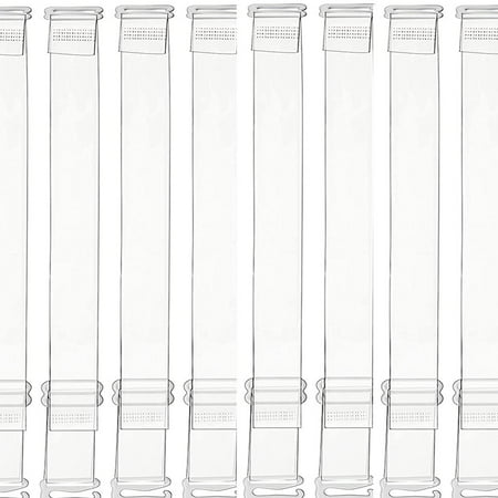 QUTETN Invisible Clear Bra Straps Soft Transparent Replacement Bra Shoulder Straps Non-Slip Adjustable Bra Straps For Women Strapless Bras