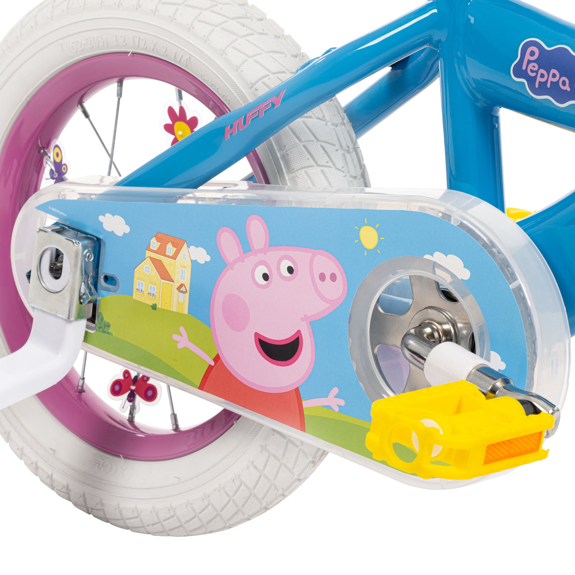 Huffy 12" Peppa Pig Kids' Bike, Fits Riders 37"-42", Blue, Youth, Girls