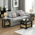 thumbnail image 4 of Furinno Andrey Coffee Table with Bin Drawer, Black/Beige, 4 of 10