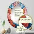 thumbnail image 3 of Designart "Exploring Optical Illusions in Op Art II" Abstract Round Wall Mirror - Modern Oval Printed Decorative Oversized Mirror - Multiple Color Options, 3 of 4