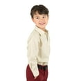 thumbnail image 2 of Leveret Kids & Toddler Boys Long Sleeve Uniform Cotton Dress Shirt Variety of Colors (Size 2-14 Years) (Khaki, 5 Years), 2 of 4