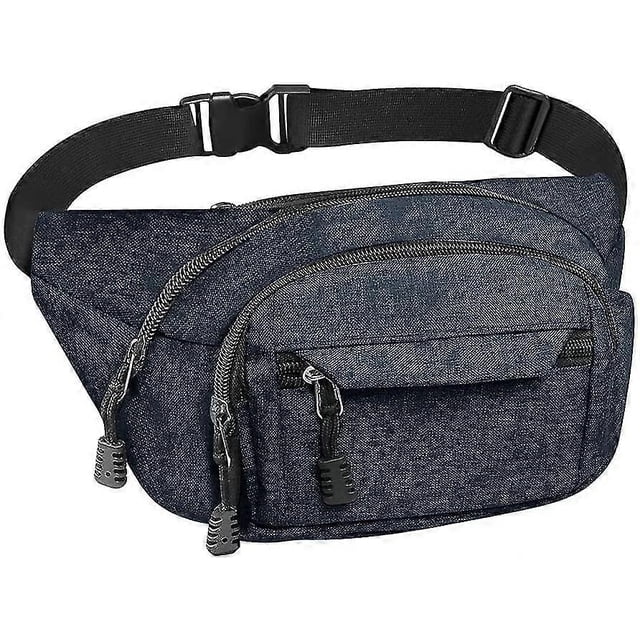 Riñonera. Riñonera impermeable con 4 bolsillos con cremallera para correr, para hombres y mujeres.