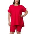 thumbnail image 2 of Plus Women Top & Biker Shorts Set, 2 of 3