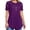 Dark Purple, variant on Floral Lace Short Sleeve T Shirt Elegant Round Neck Blouse for Summer Casual Comfortable Soft Basic Tee Top,Color:Dark Purple,Size:XXL