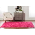 thumbnail image 2 of Riverbay Furniture Transitional Flokati Hand Woven Wool 5'x8' Rug in Pink, 2 of 6