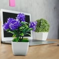 thumbnail image 3 of Visland Artificial Mini Potted Plants Fake Plastic Leaves Plants for Home Office Desk Room Greenery Decoration, 3 of 5