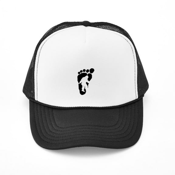 CafePress - Bigfoot Print - Adjustable Unisex Printed Trucker Hat with Mesh Back