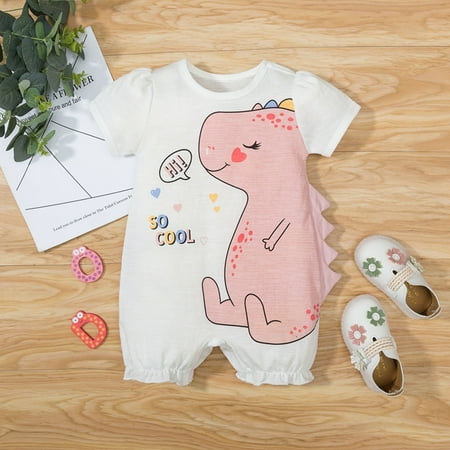 

Simplmasygenix Children s Day Baby Romper Clearance Toddler Baby Girls Boys Cartoon Dinosaur Single-breasted Lapel Cute Jumpsuit