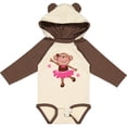 thumbnail image 3 of Inktastic Ballerina Dance Monkey Girls Long Sleeve Baby Bodysuit, 3 of 5