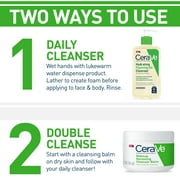 CeraVe Facial Cleanser Foaming Oil for Dry to Very Dry Skin with Hyaluronic Acid Ceramides 16 fl oz