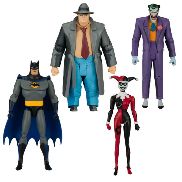 McFarlane Toys DC Direct Batman the Animated Series 4 Pack Collectible  Action Figures includes Batman, The Joker, Harley Quinn, and Harvey Bullock  Walmart Exclusive 