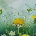 thumbnail image 5 of Pratyus Dragonfly Dandelions Daisies Shower Curtain 100% Polyester Washable Bathroom Decor with Hooks 69"x72, 5 of 7